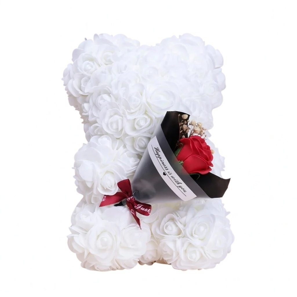 Rose Teddy Bear – Luxury Flower Gift