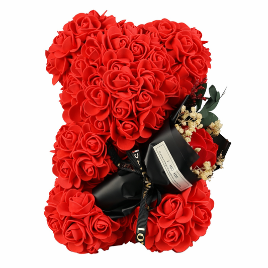 Rose Teddy Bear – Luxury Flower Gift